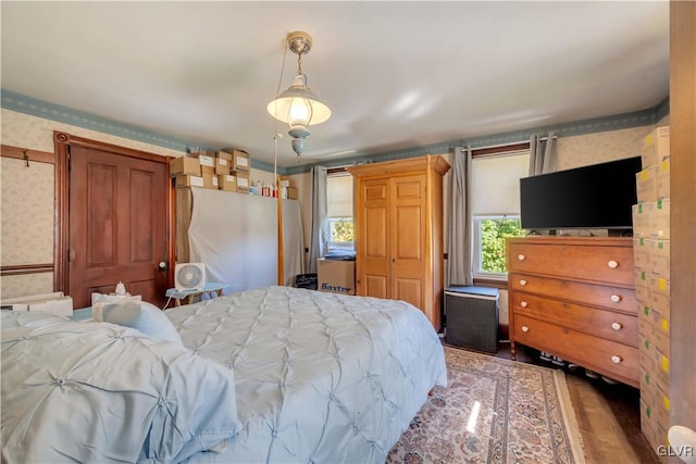 bedroom featuring hardwood / wood-style floors