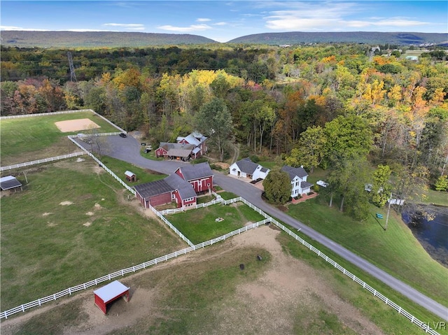 aerial view featuring a mountain view