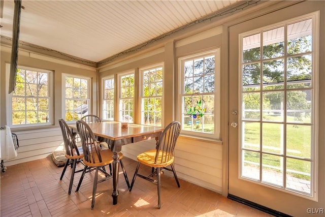 sunroom / solarium with a wealth of natural light