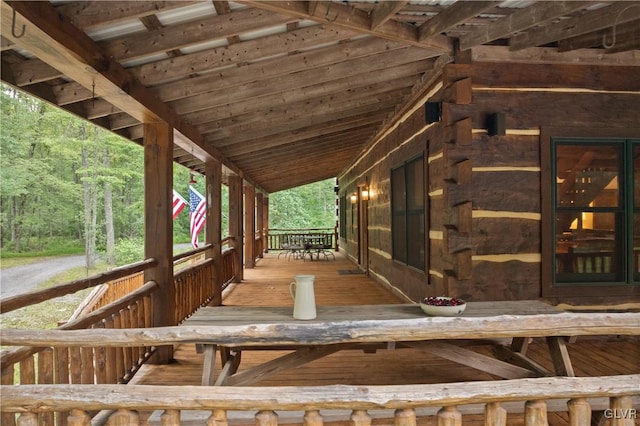 view of wooden terrace