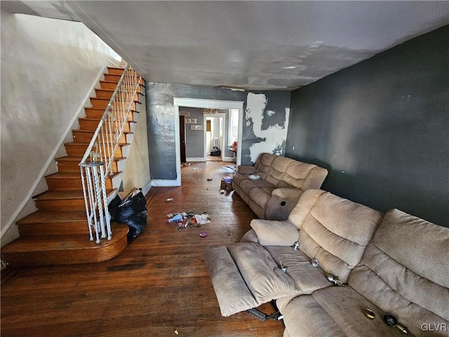 living room featuring hardwood / wood-style floors