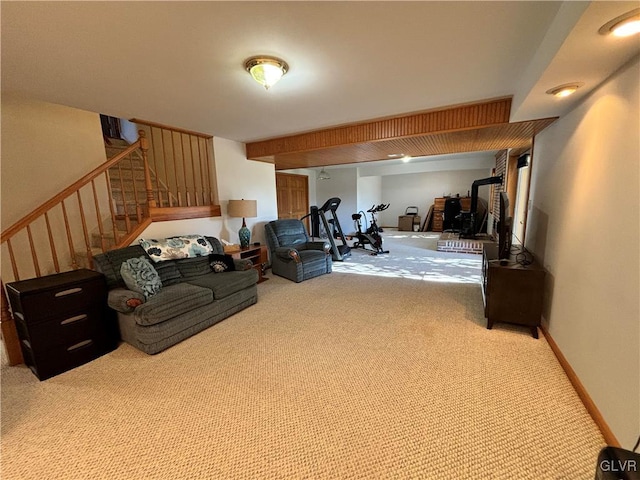 view of carpeted living room