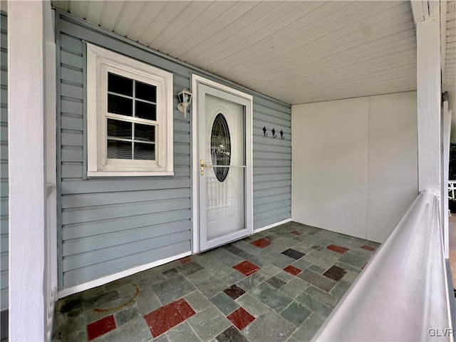 view of doorway to property