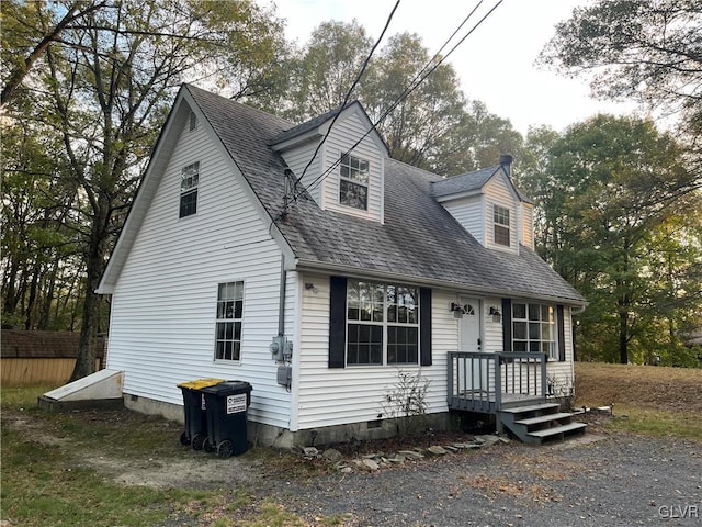 view of cape cod-style house