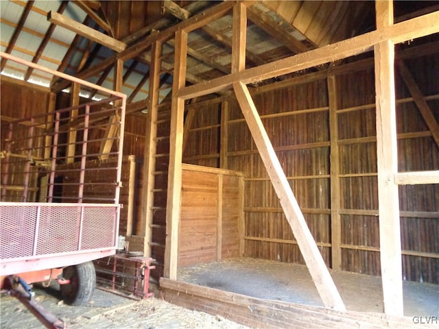 miscellaneous room with vaulted ceiling