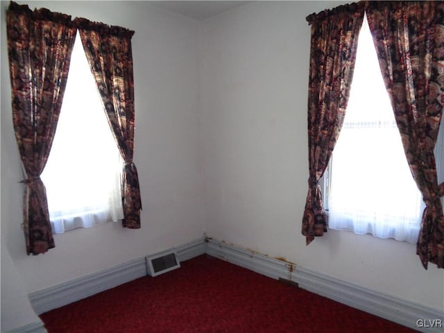 carpeted spare room featuring a healthy amount of sunlight