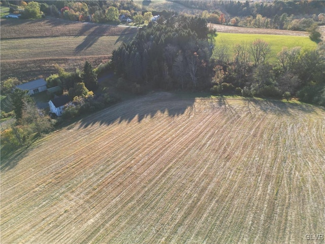 bird's eye view with a rural view