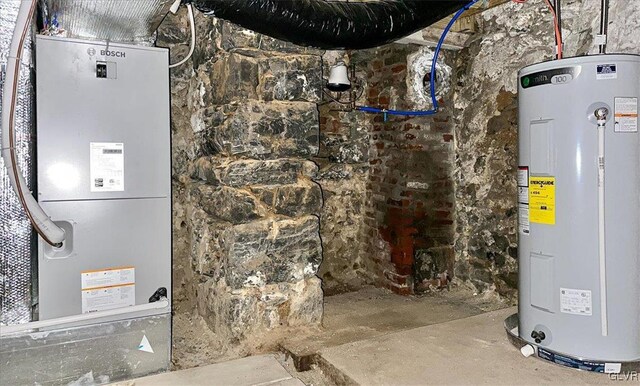 3331 Walnut St, Bethlehem Twp, PA 18020 - utility room featuring electric water heater