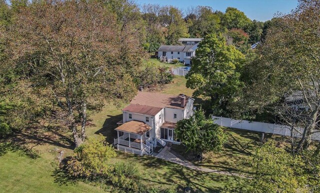 3331 Walnut St, Bethlehem Twp, PA 18020 - view from above of property with a forest