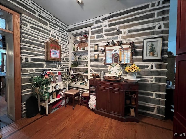 interior space with wood-type flooring