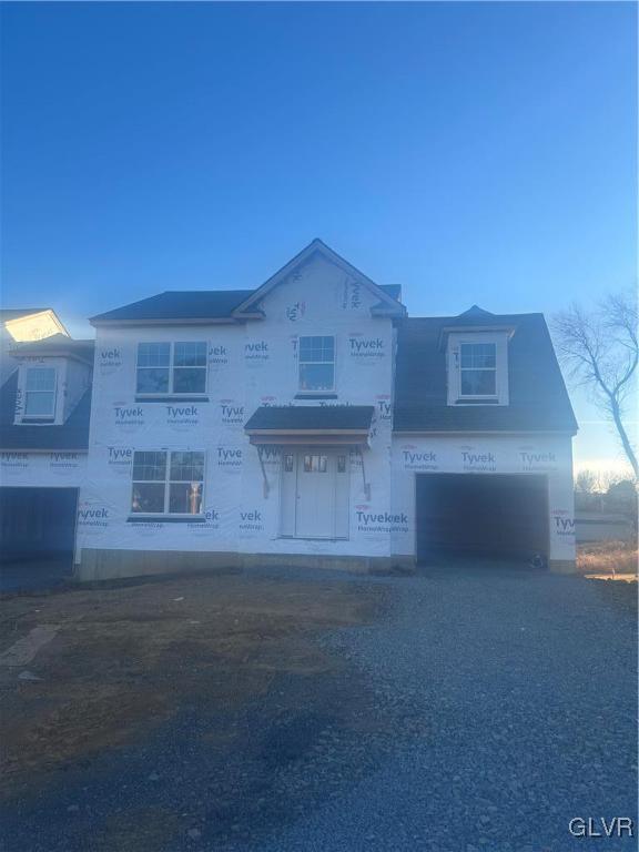 2844 Norton Ave Unit 5, Palmer Twp, PA 18045 - property in mid-construction featuring a garage and gravel driveway