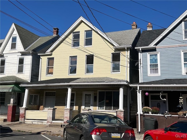 multi unit property with covered porch