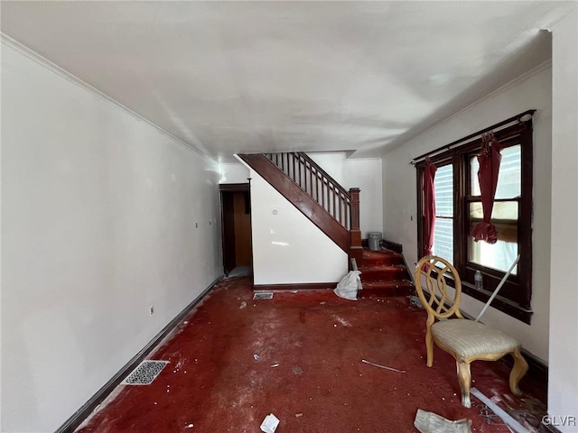 foyer entrance with crown molding