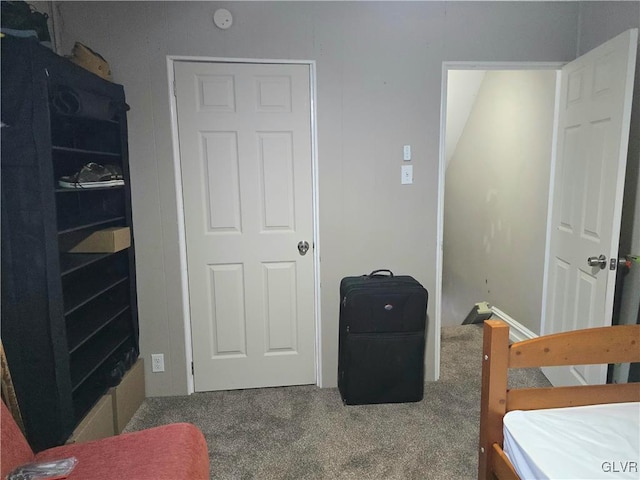 bedroom featuring carpet