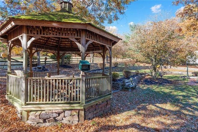 view of property's community featuring a gazebo