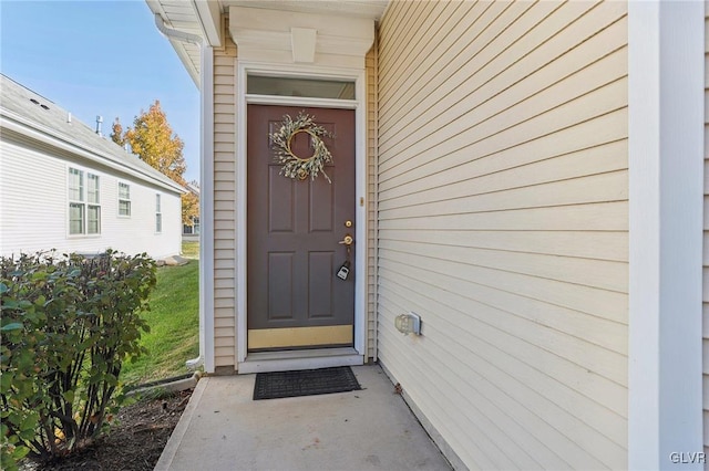 view of doorway to property