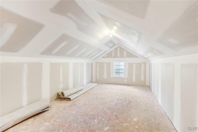 bonus room featuring vaulted ceiling