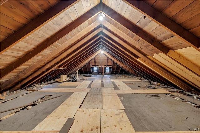 view of attic