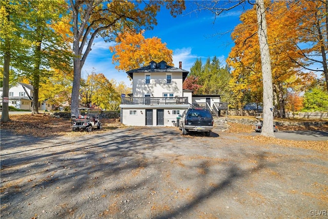 view of home's exterior with a deck