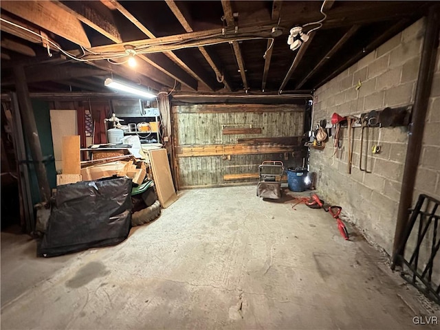 view of basement