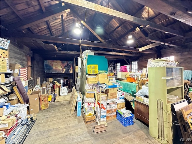 view of storage area