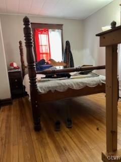 bedroom featuring hardwood / wood-style flooring