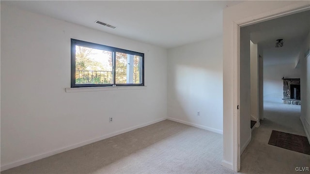 view of carpeted spare room