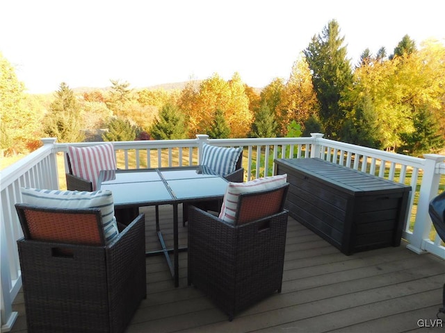 view of wooden terrace