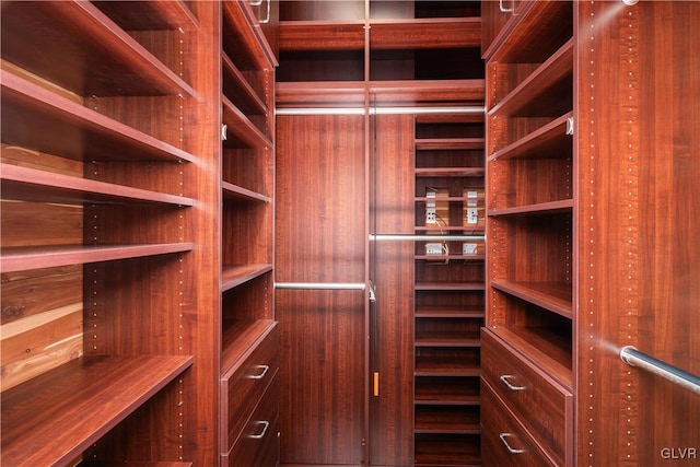 view of walk in closet