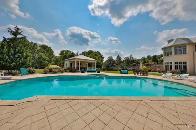 view of pool with a patio