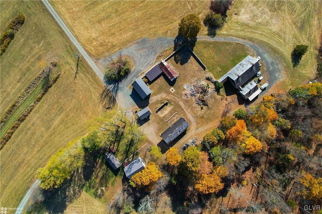 drone / aerial view featuring a rural view