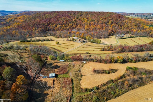 drone / aerial view featuring a rural view