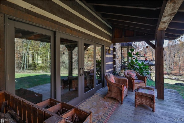 view of sunroom / solarium