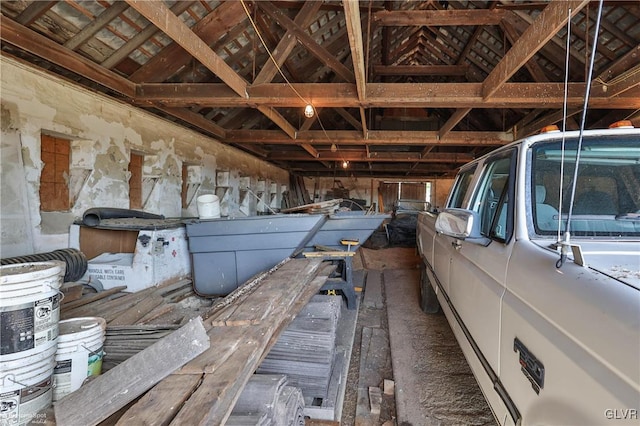 view of attic