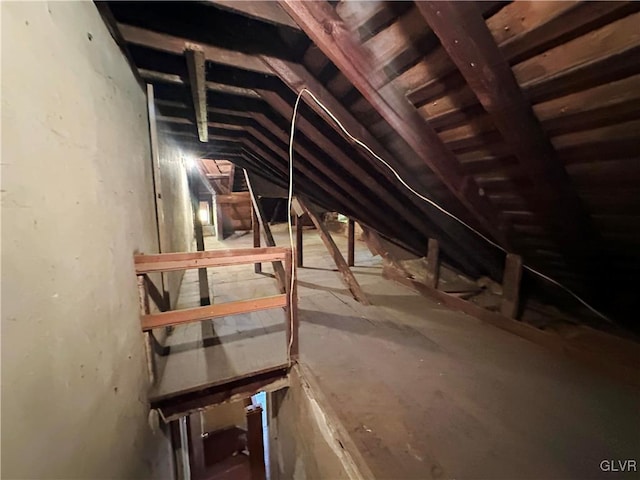 view of attic