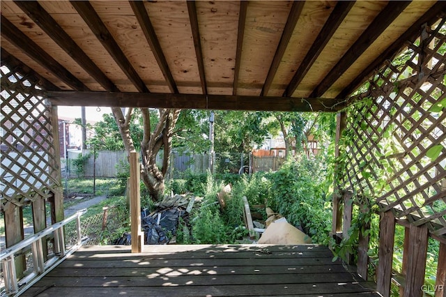 view of wooden terrace