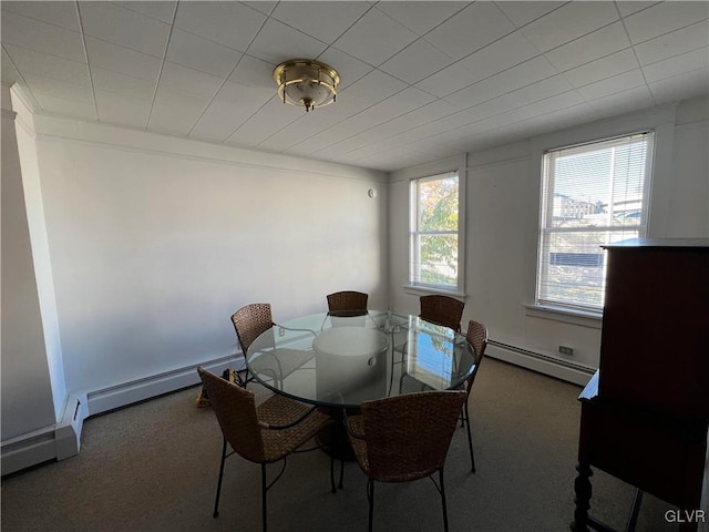 162 S Union St, Easton, PA 18042 - carpeted dining space featuring baseboard heating