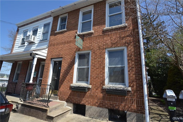 162 S Union St, Easton, PA 18042 - view of property featuring brick siding and cooling unit