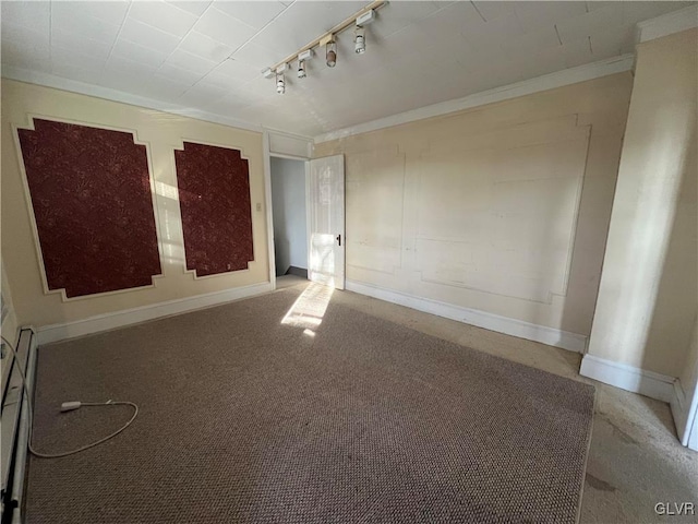 162 S Union St, Easton, PA 18042 - empty room featuring crown molding and rail lighting