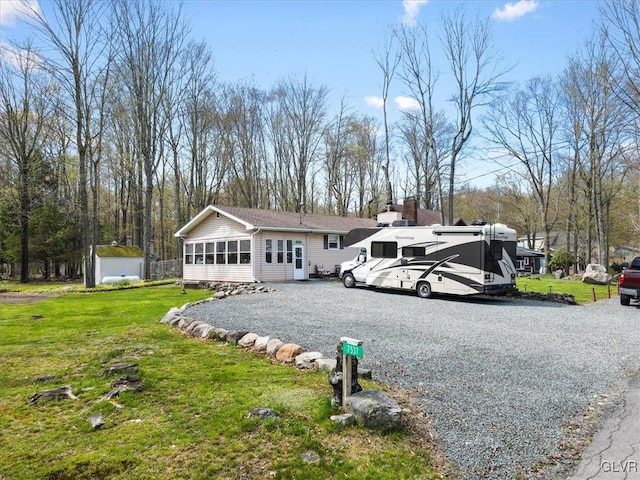 exterior space featuring a yard