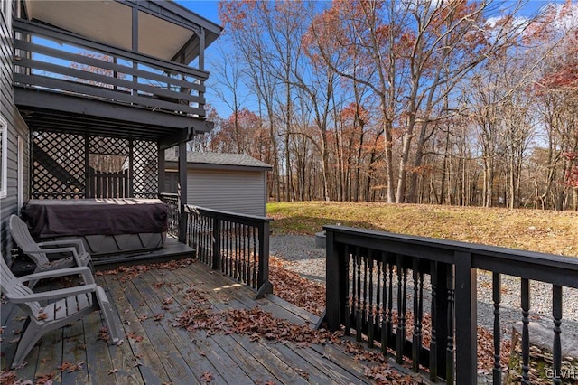 view of wooden deck