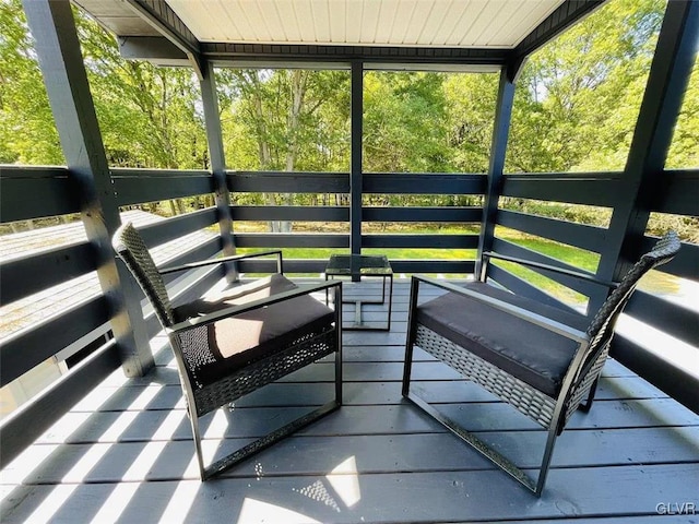 view of sunroom