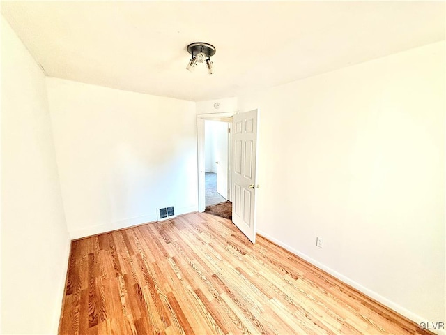 empty room featuring light wood-type flooring