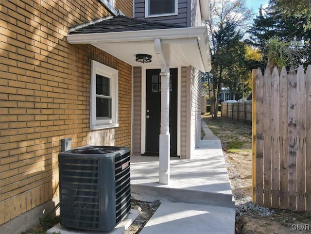 view of patio with central AC unit