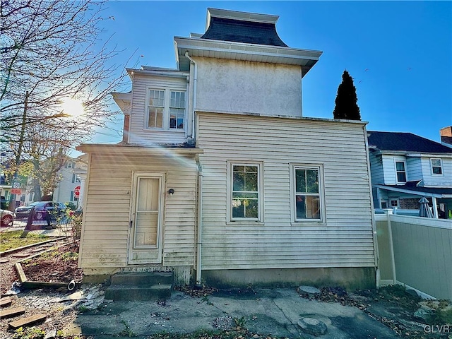 view of back of property