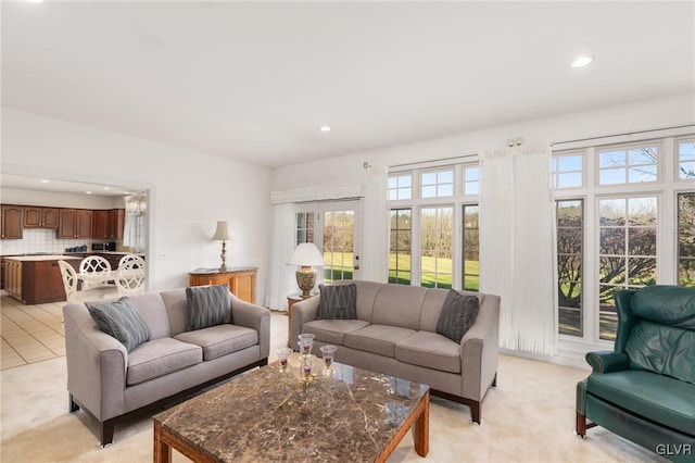 view of carpeted living room