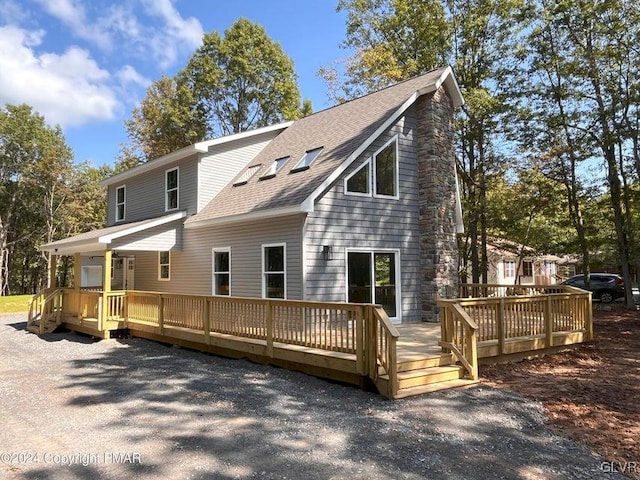 view of rear view of property