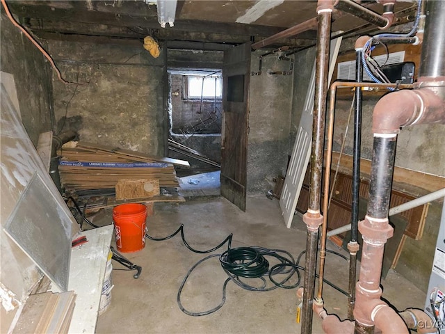 view of basement