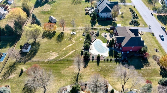 drone / aerial view featuring a rural view