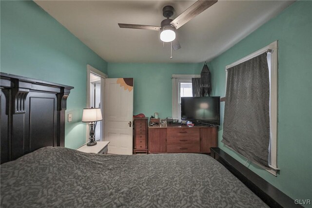 bedroom with ceiling fan